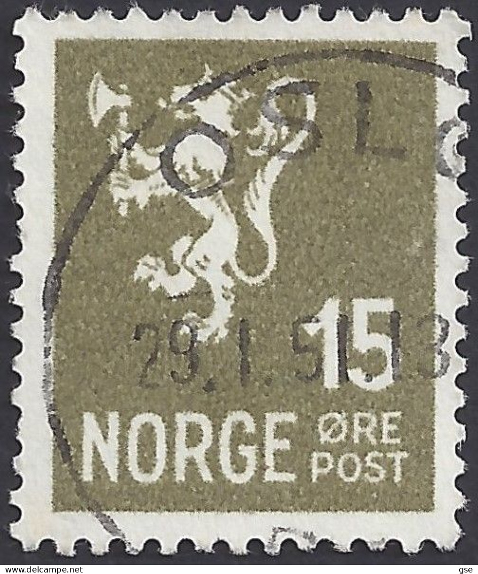 NORVEGIA 1937-8 - Unificato 175 A° - Leone | - Gebraucht