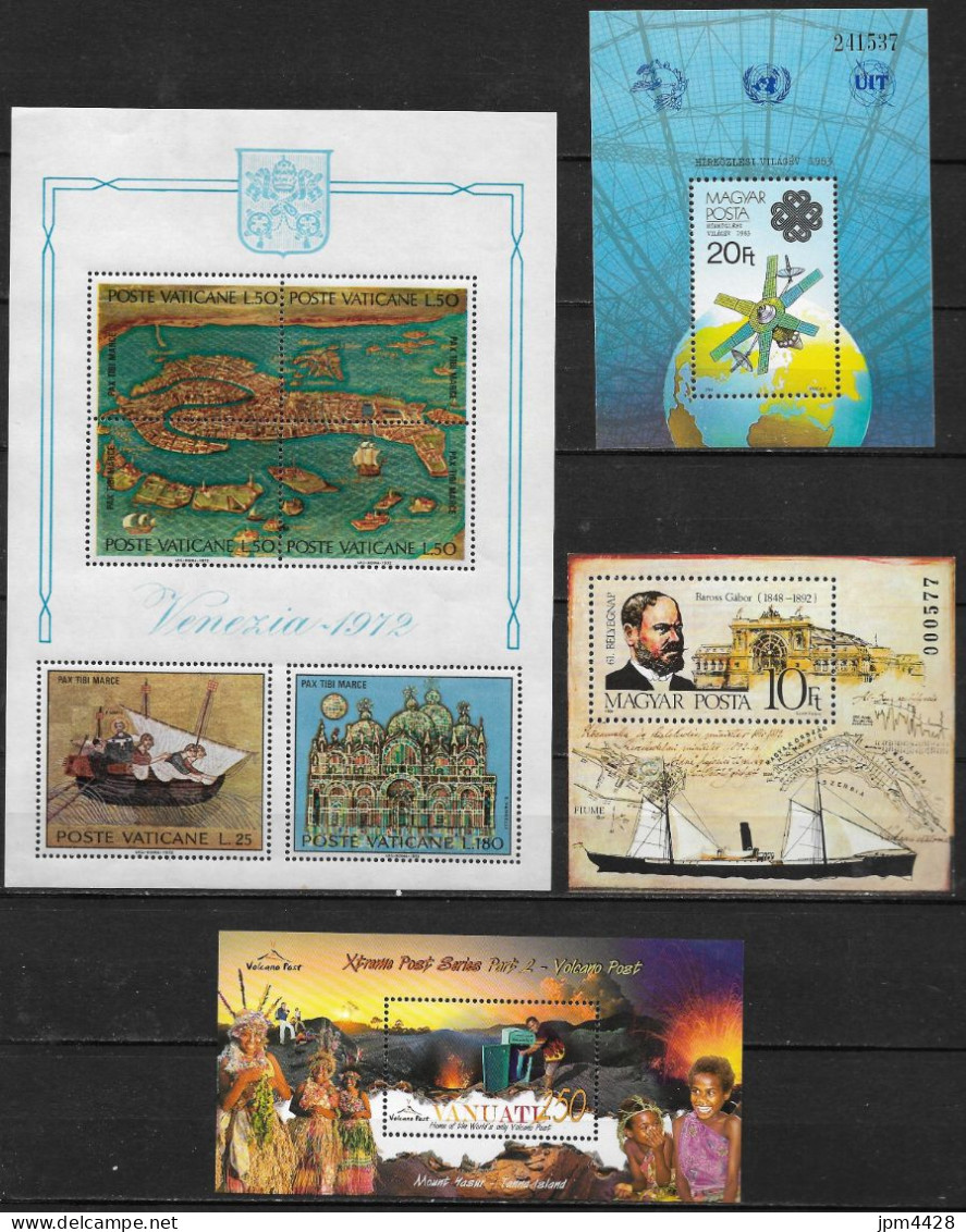 Monde Lot Vrac De 15 Blocs Neufs** -Hongris, Vanuatu, Suisse, Vatican, Turquie, Autriche, Jersey, Guernesey. - Lots & Kiloware (mixtures) - Max. 999 Stamps