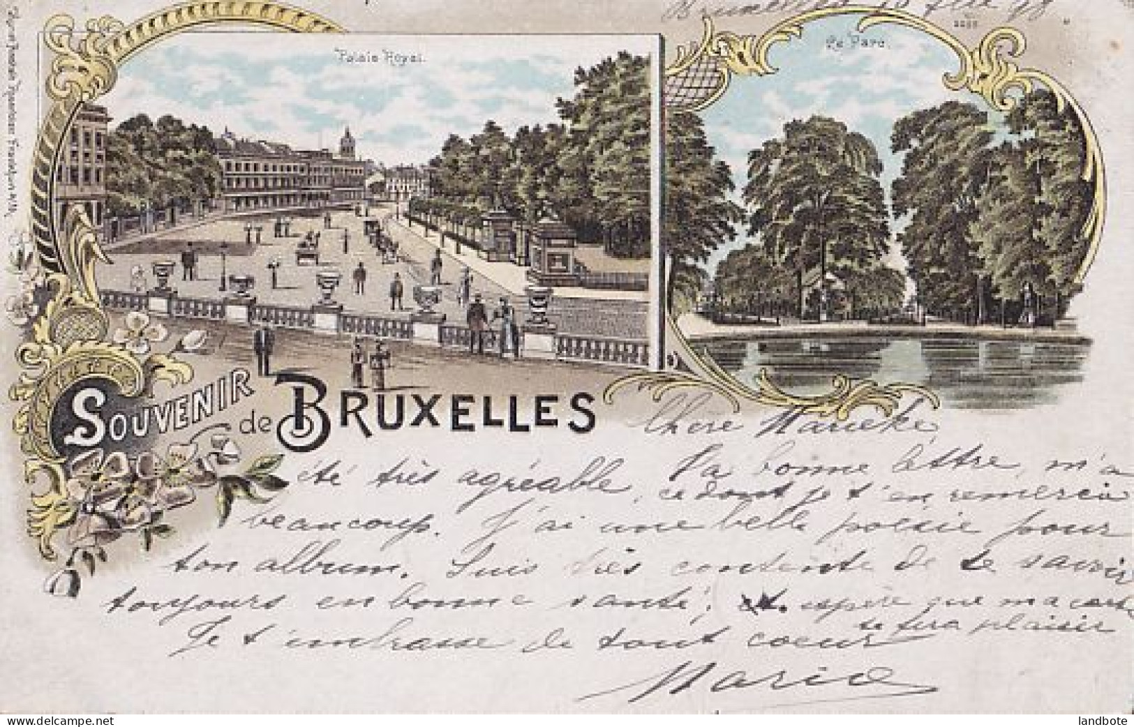 Bruxelles - 4 X Litho Rosenblatt + 1 Litho Brandes - Panoramische Zichten, Meerdere Zichten