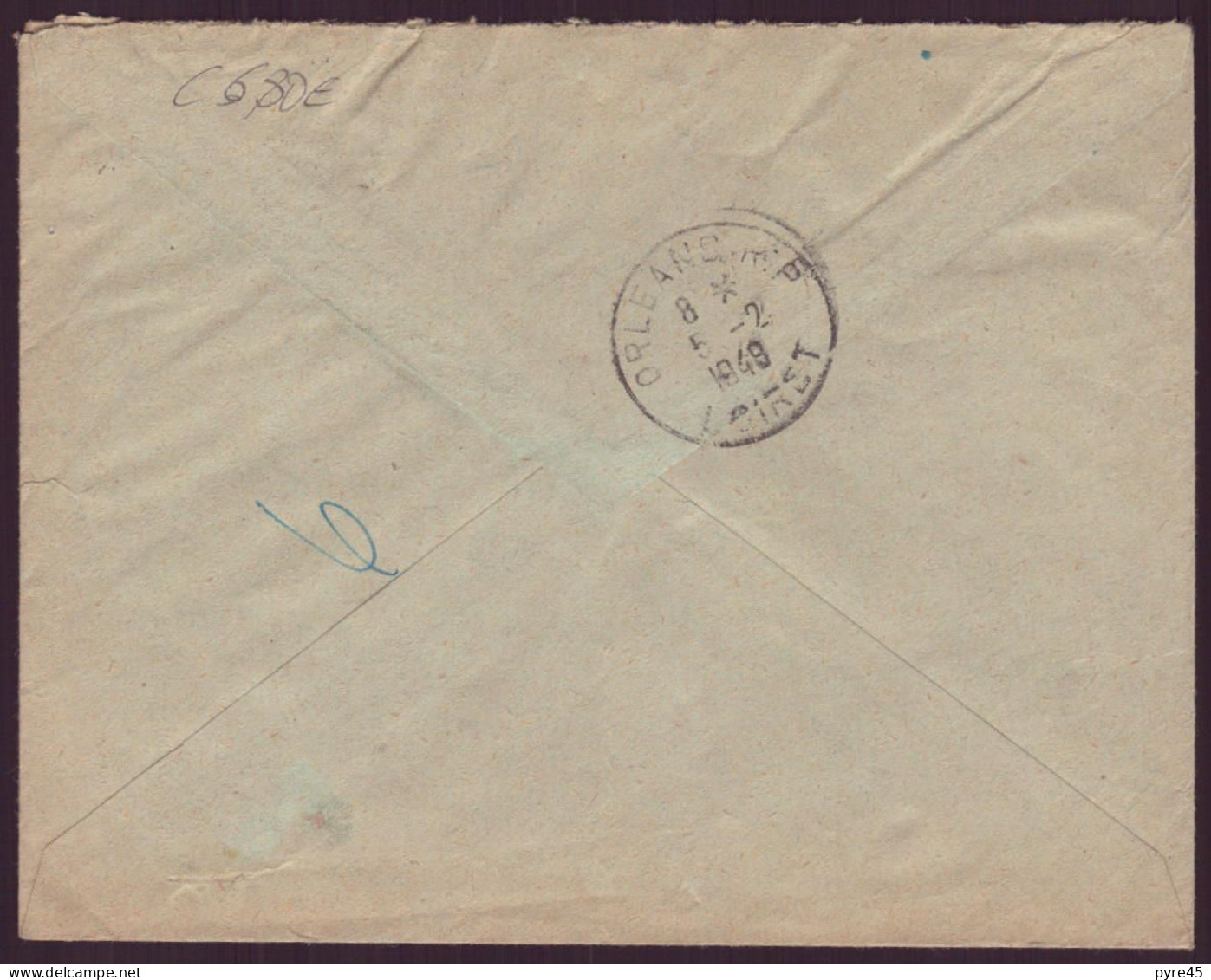 France, Enveloppe 3 Février 1948 De Lyon Pour Orléans - Other & Unclassified