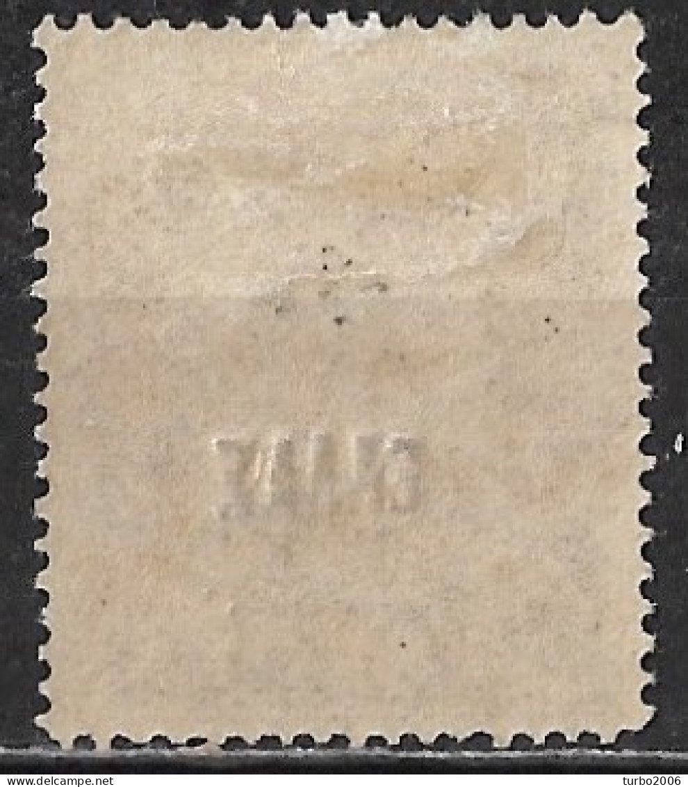 CRETE 1908 Cretan State 2 L. Violet Overprinted With Black Small ELLAS With Partial Double Overprint Vl. 52 Q MH - Crete