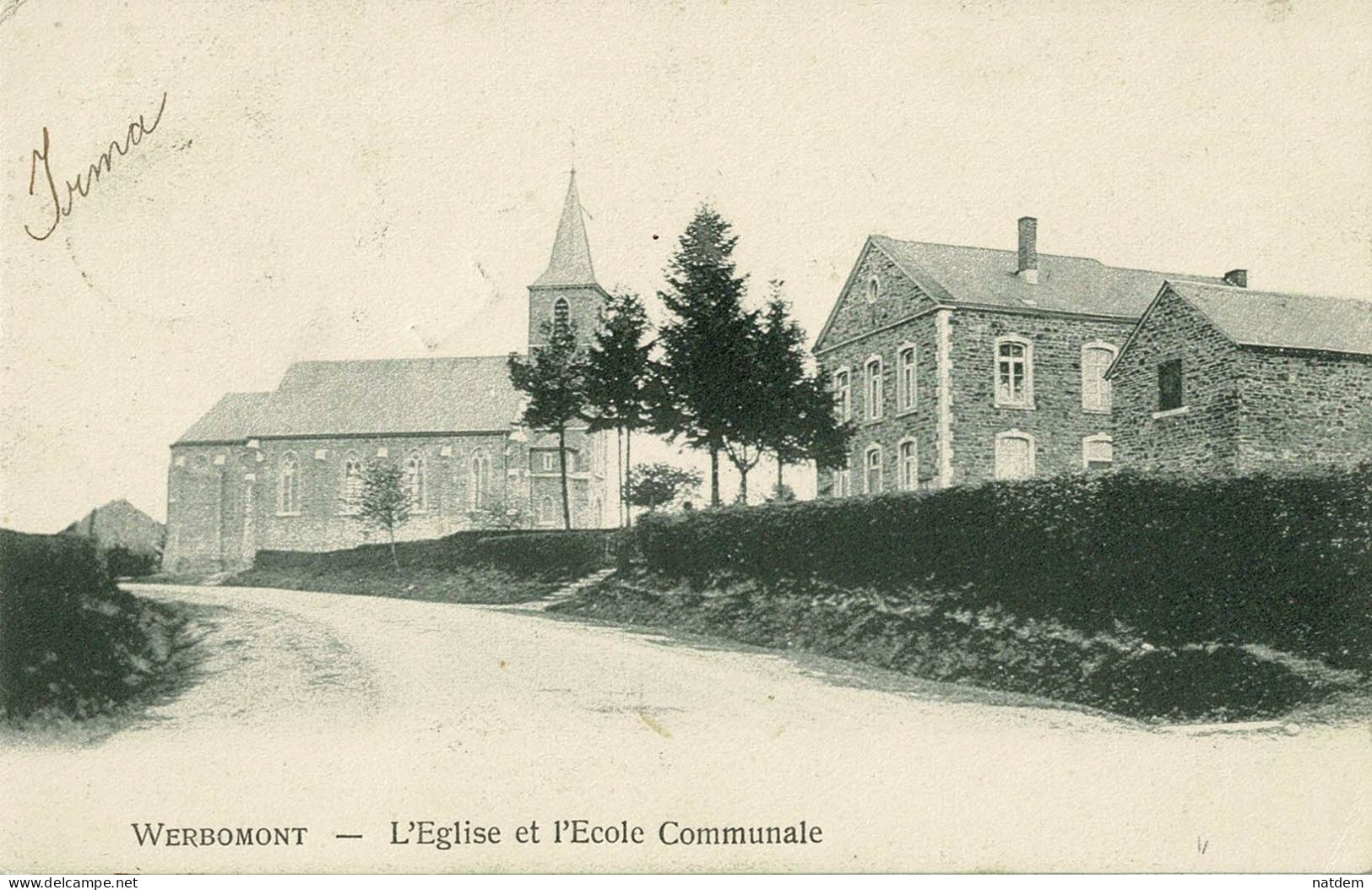 Werbomont, L'église Et L'école Communale - Ferrieres