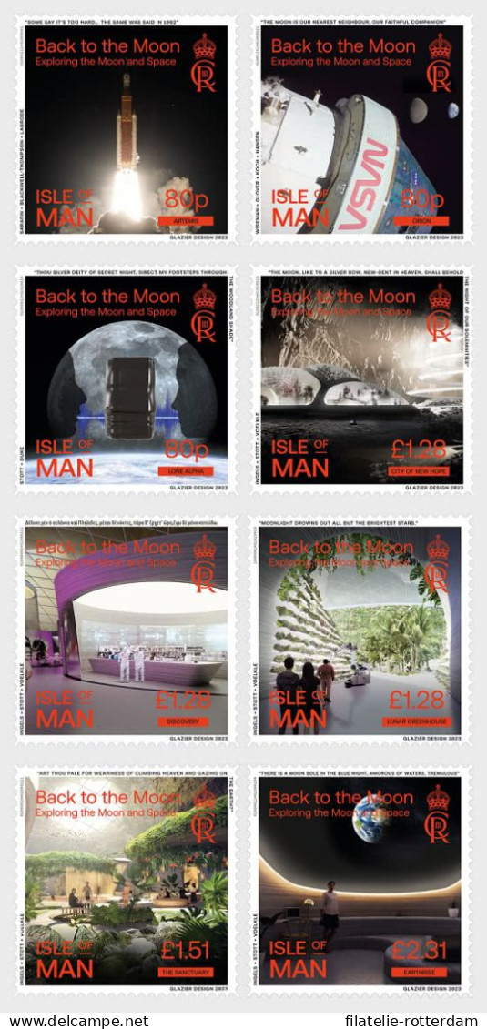Isle Of Man / Man - Postfris / MNH - Complete Set Back To The Moon 2023 - Man (Ile De)