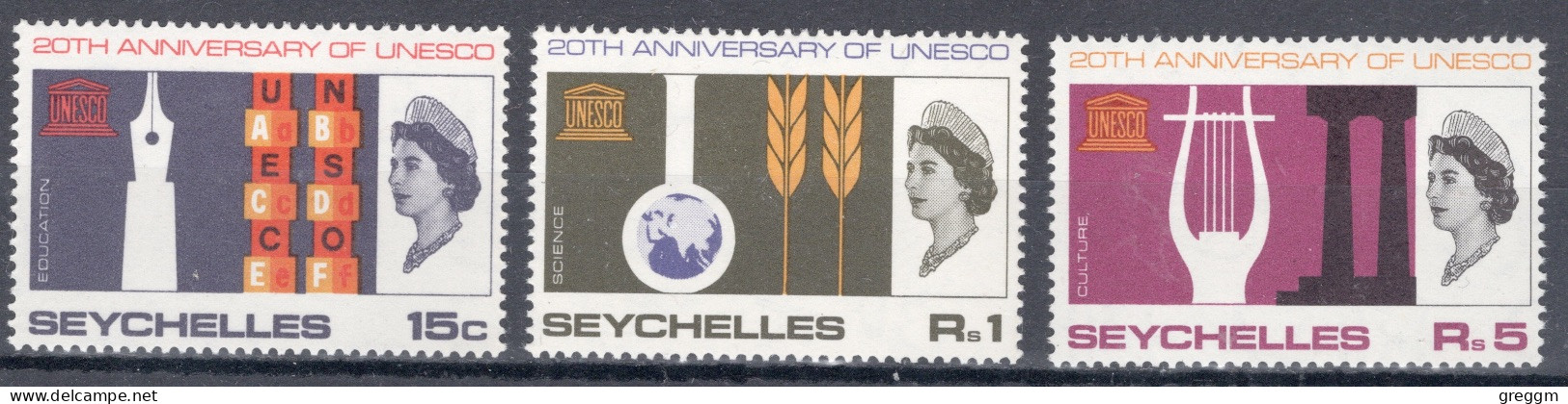 Seychelles 1966  Set Of Stamps - The 20th Anniversary Of UNESCO In Mounted Mint - Seychelles (...-1976)