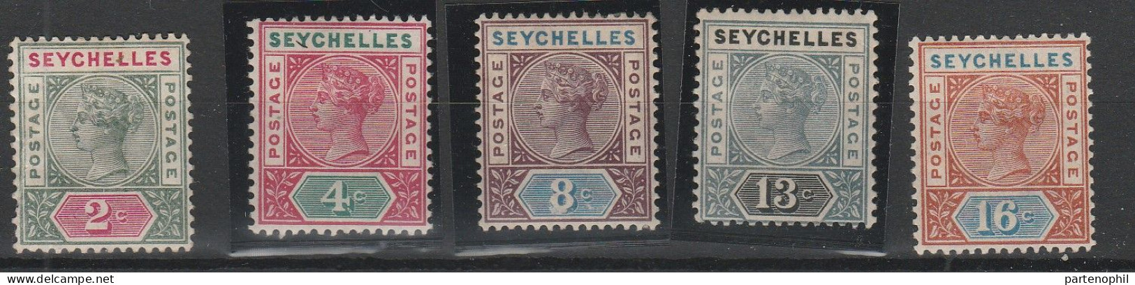 Seychelles 1890 - 5 Val. MH - Seychelles (...-1976)