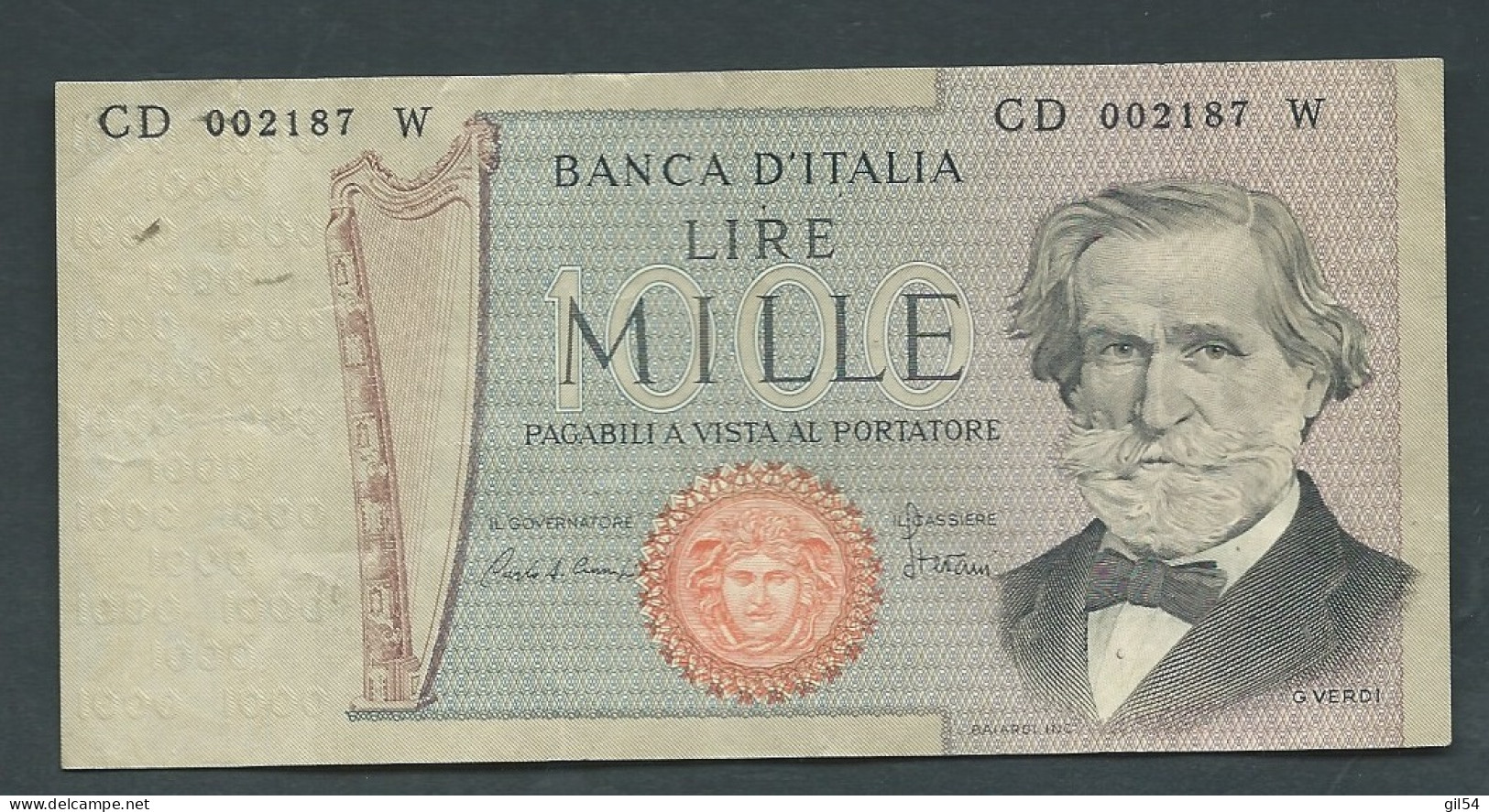 BILLET ITALIE 1000 LIRE 1981 - CD 002187W  -  Laura 13716 - 1000 Lire