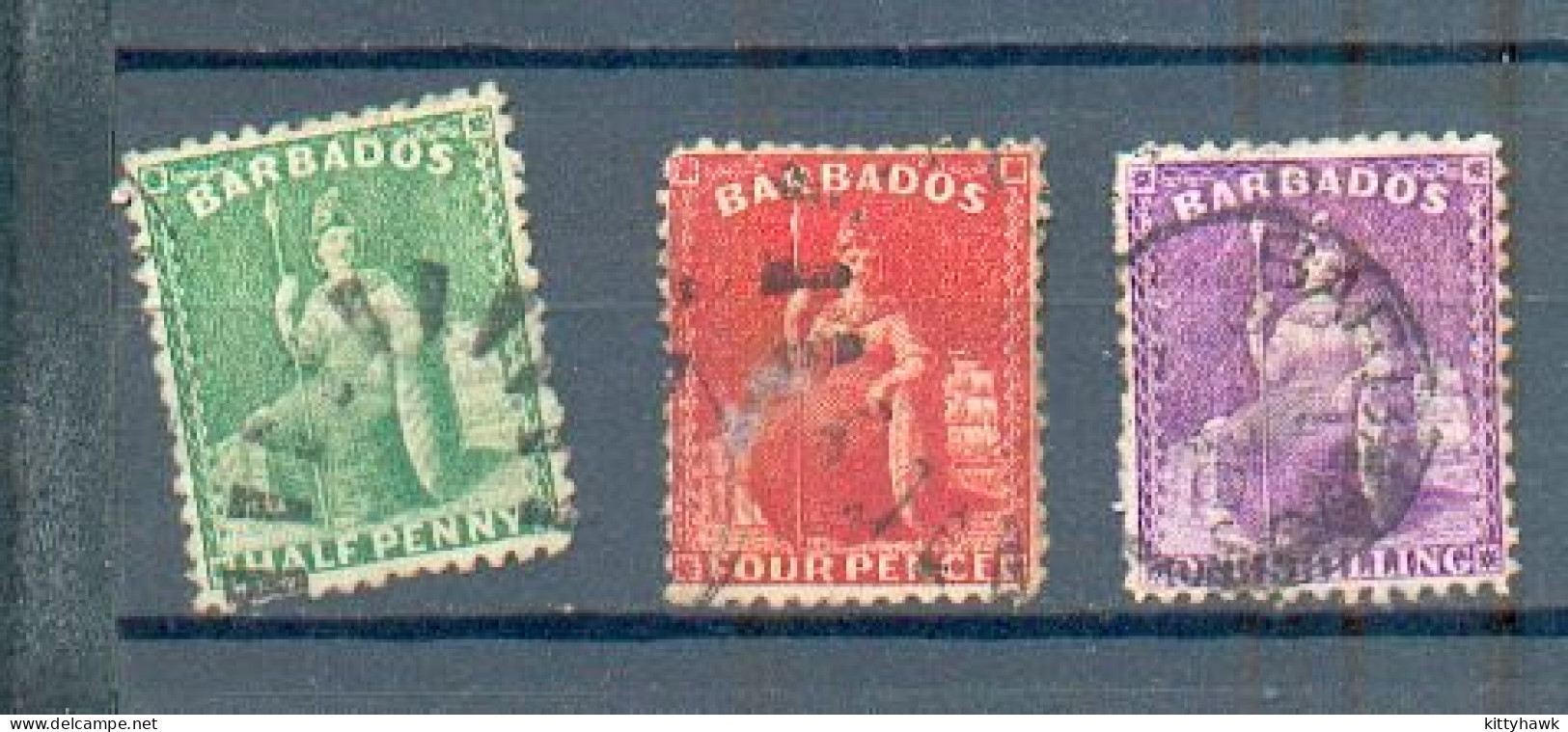 A  325 - BARBADE - YT 28 - 29 - 31 ° Obli - Dentelure Imparfaite - Barbados (...-1966)