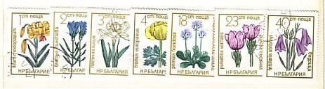 1972 FLOWERS 7v.- Used /oblitere (O)  BULGARIA / Bulgarie - Used Stamps