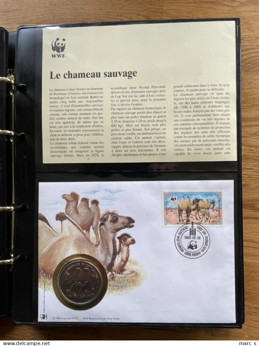 COLLECTION / SAMMLUNG  16 NUMISBRIEF WWF - ANIMAUX - FORTE COTE