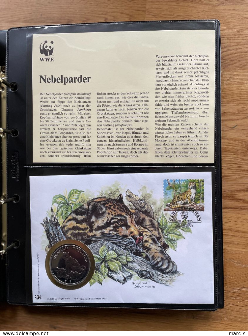 COLLECTION / SAMMLUNG  16 NUMISBRIEF WWF - ANIMAUX - FORTE COTE