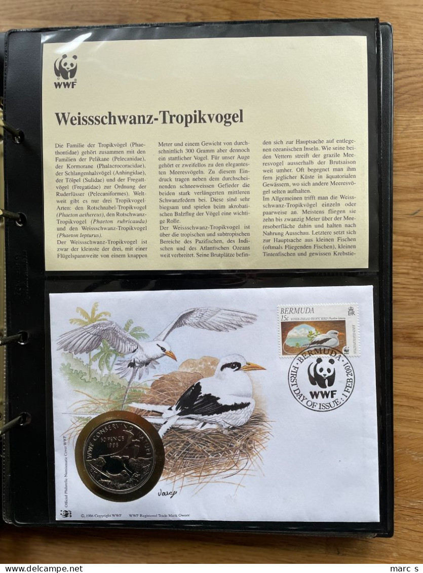 COLLECTION / SAMMLUNG  16 NUMISBRIEF WWF - ANIMAUX - FORTE COTE