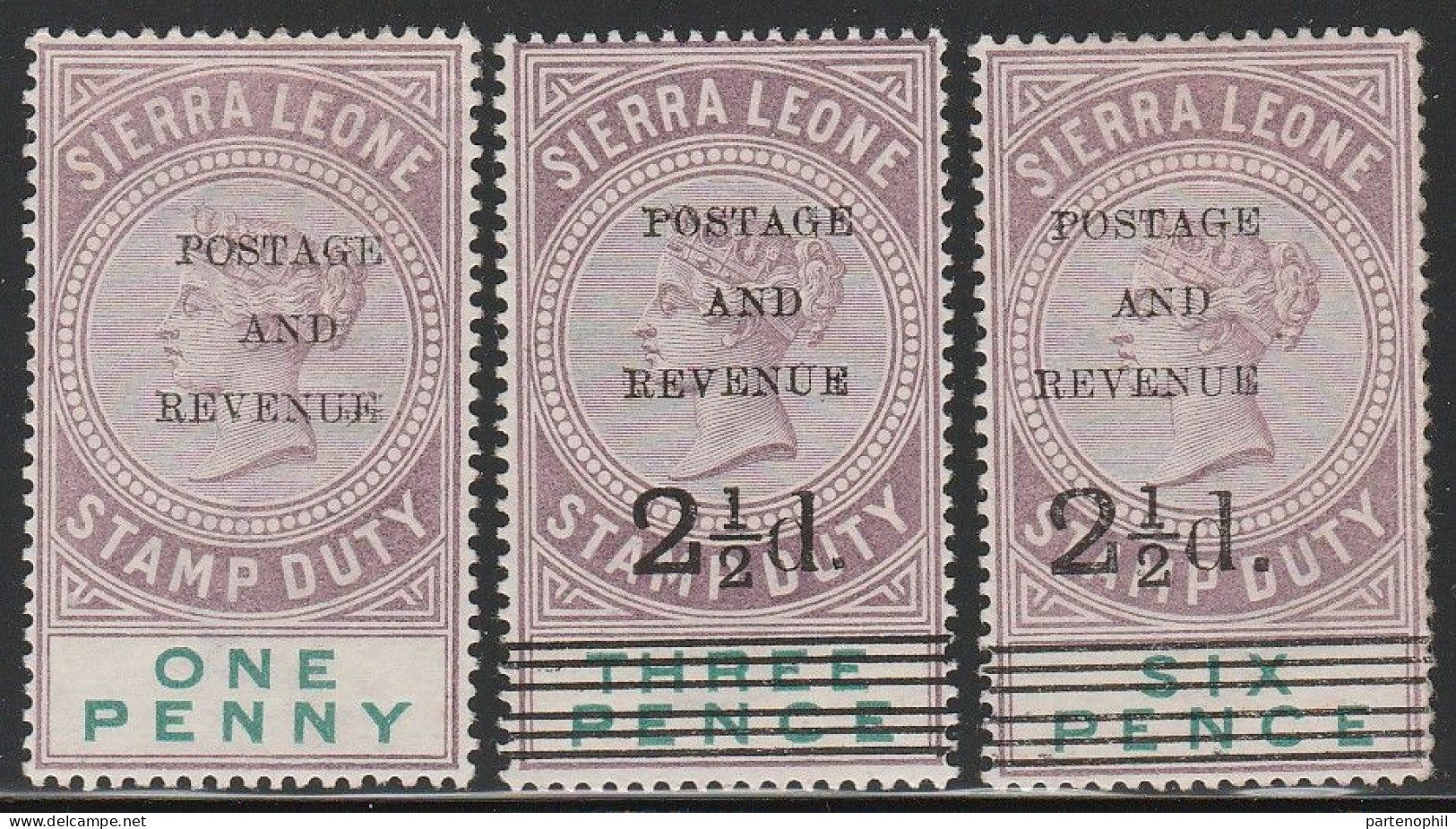 Sierra Leone 1897 - 3 Val. MH - Sierra Leone (...-1960)