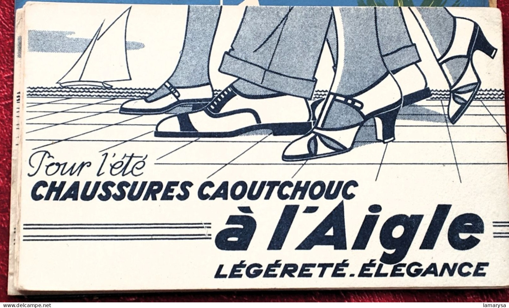 Buvard à L'Aigle Chaussures Caoutchouc Bon Buvard -Vintage Publicité- Publicitaire-légèreté élégance Pour L'été - Zapatos