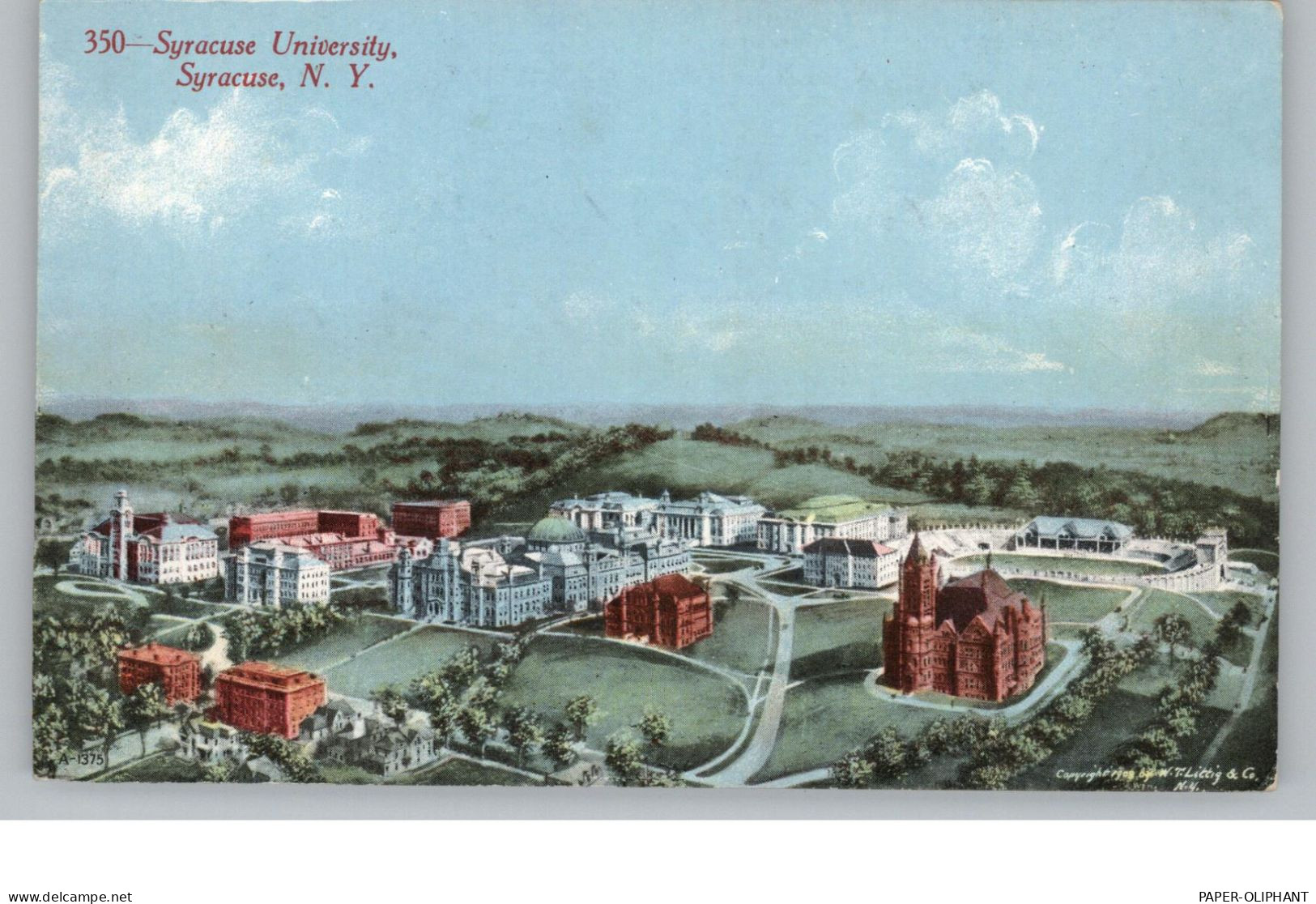 USA - NEW YORK - SYRACUSE, University, 1911, Rudolph Bros. - Syracuse