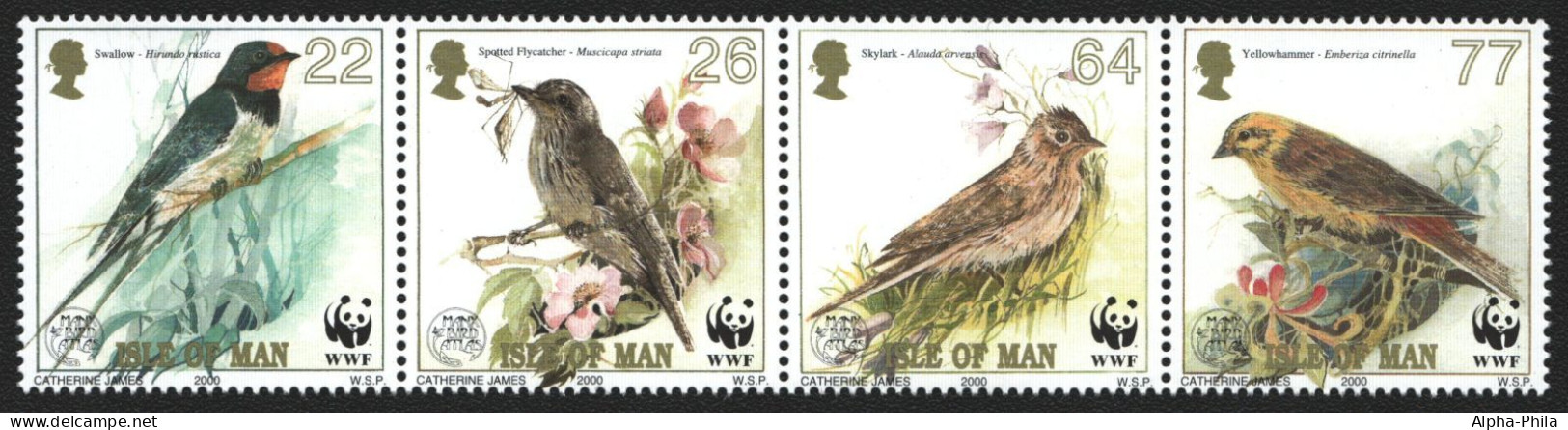 Isle Of Man 2000 - Mi-Nr. 860-863 ** - MNH - Vögel Birds (I) - Man (Ile De)