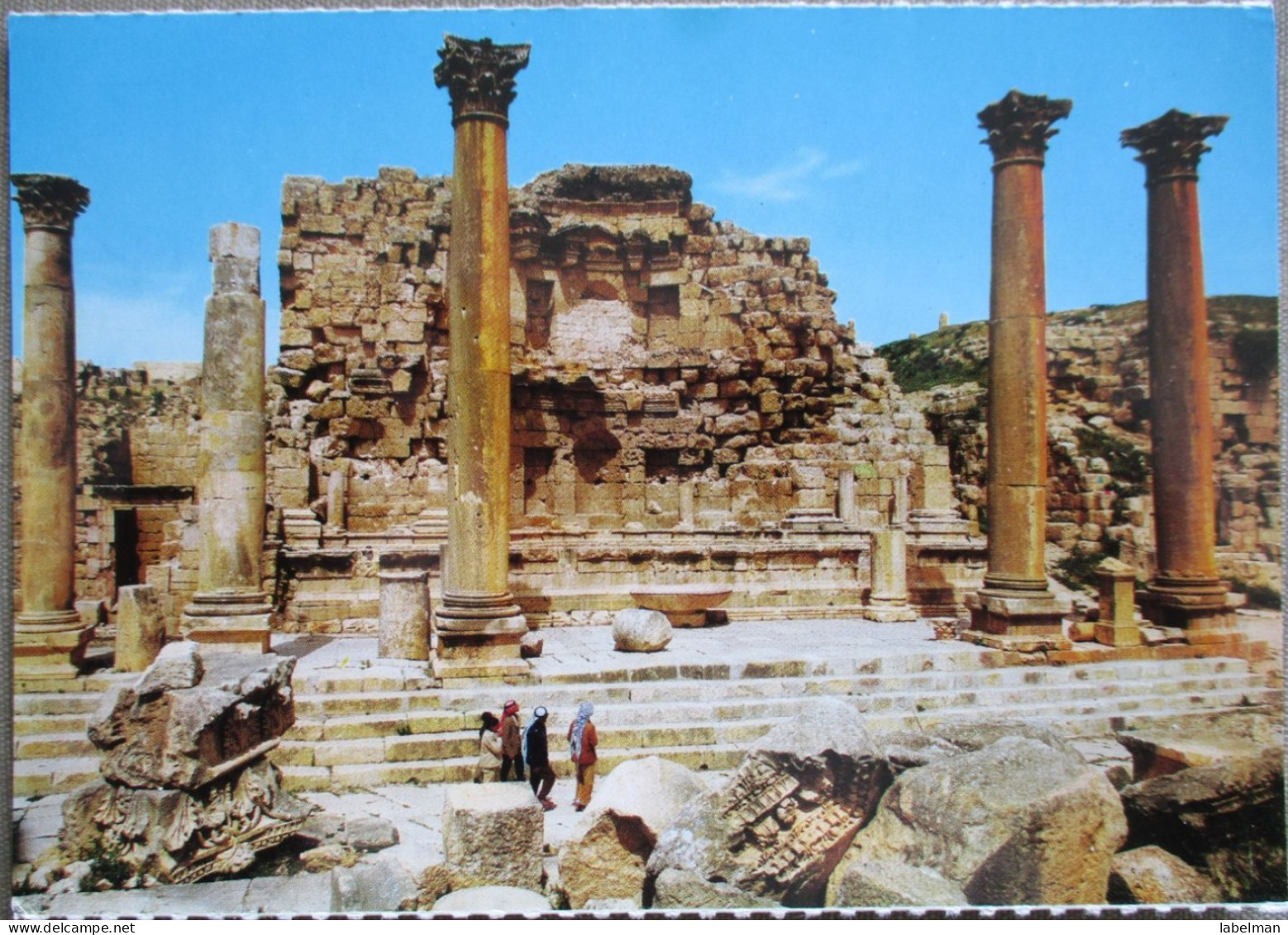 JORDAN JERASH CHURCH APOSTLES MARTYRS RUINS BUILDING CARD POSTCARD CARTOLINA ANSICHTSKARTE CARTE POSTALE POSTKARTE CP - Giordania