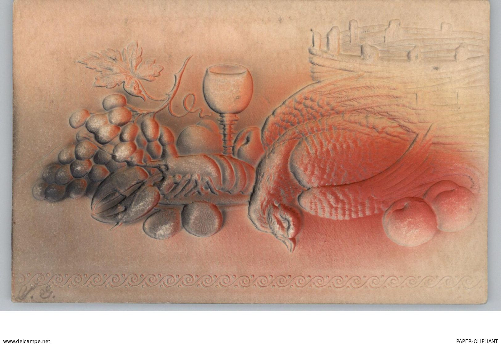 THANKSGIVING, Embossed / Relief / Geprägt, 1907 - Thanksgiving