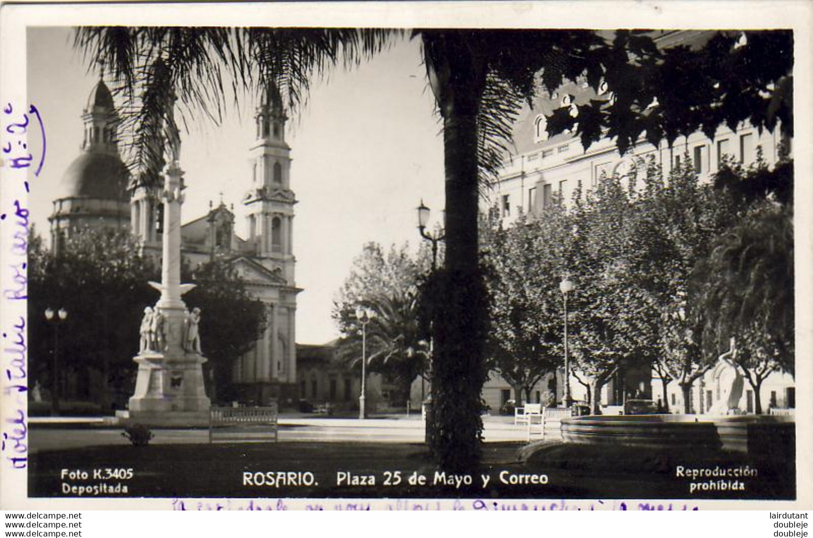 ARGENTINE  ROSARIO  Plaza 25 De Mayo Y Correo  ..... - Argentine