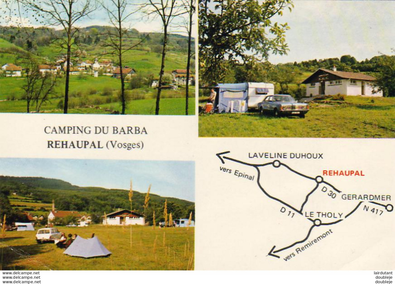 D88  RÈHAUPAL  Camping Du Barba  ........... Carte Multivue - Granges Sur Vologne
