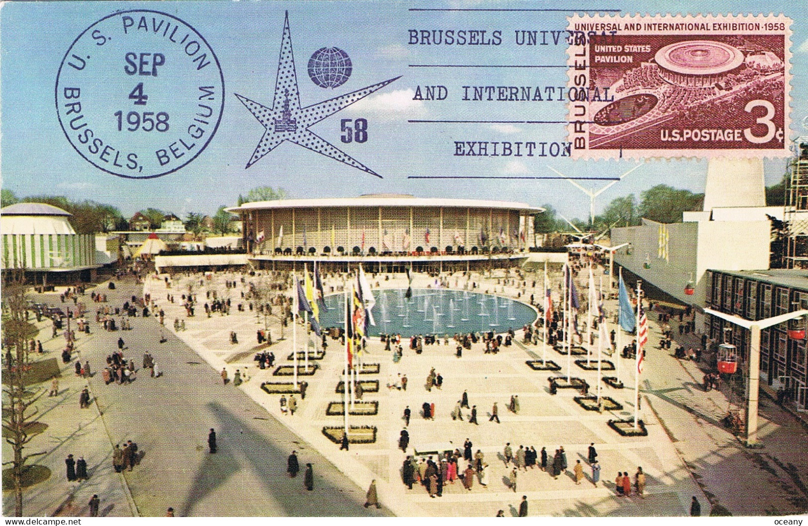 Etats-Unis - Exposition De Bruxelles CM 638 (année 1958) - Maximum Cards