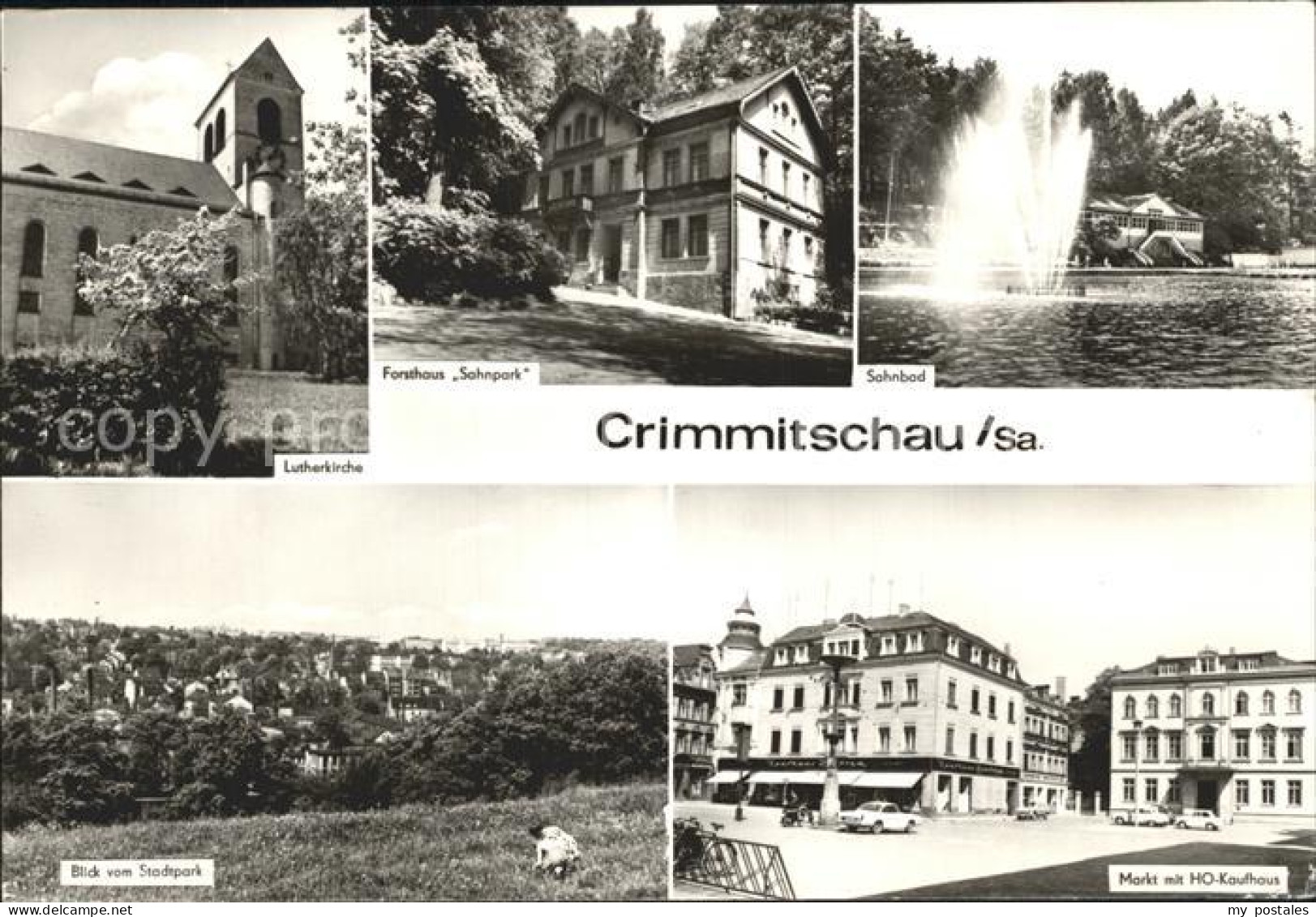 42205221 Crimmitschau Lutherkirche Forsthaus Sahnpark Bad Stadtpark Markt HO Kau - Crimmitschau