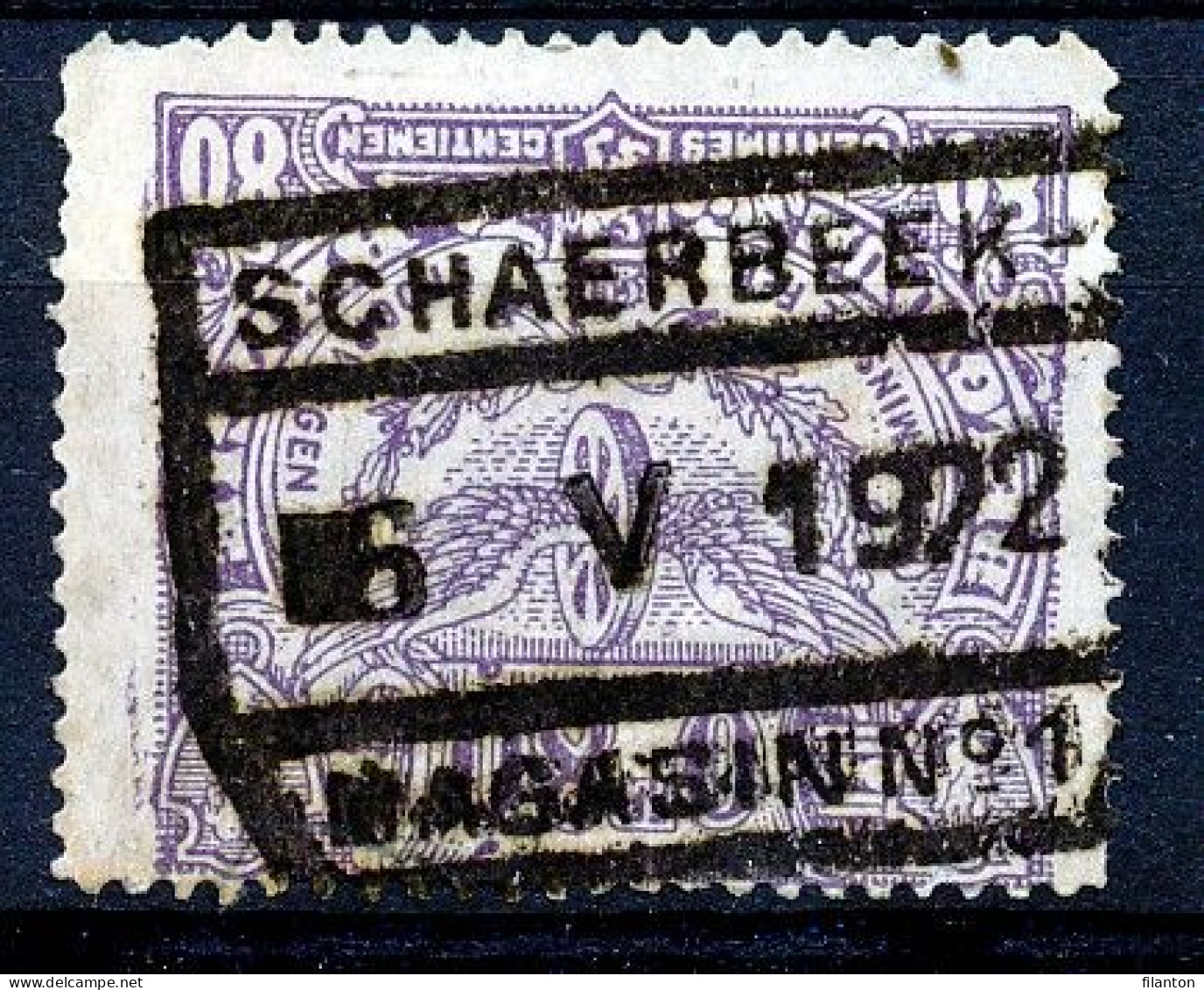 TR  111 -  "SCHAERBEEK - MAGASIN Nr 1" - (ref. 37.092) - Afgestempeld