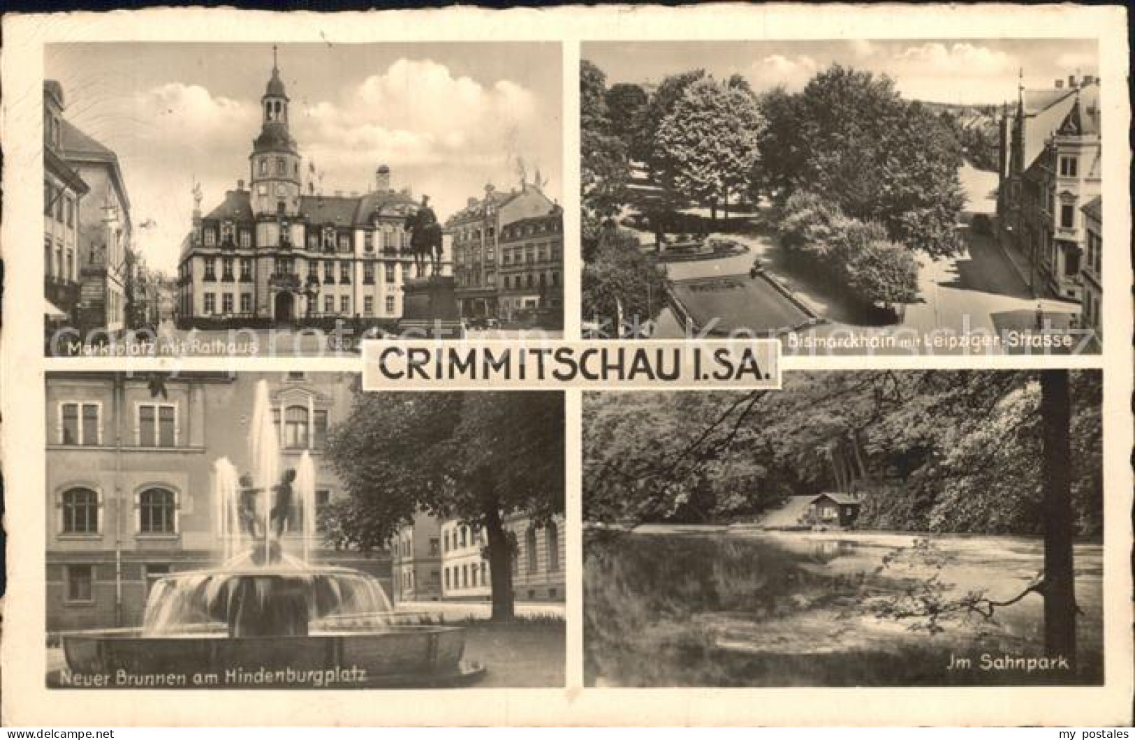 42205044 Crimmitschau Marktplatz Rathaus Bismarckhain Leipziger Strasse Sahnpark - Crimmitschau