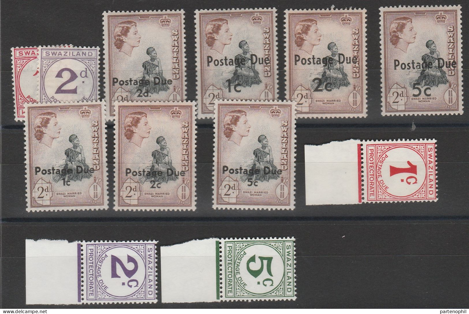 Swaziland  1958/68 - 12 Val. MH - Swaziland (...-1967)