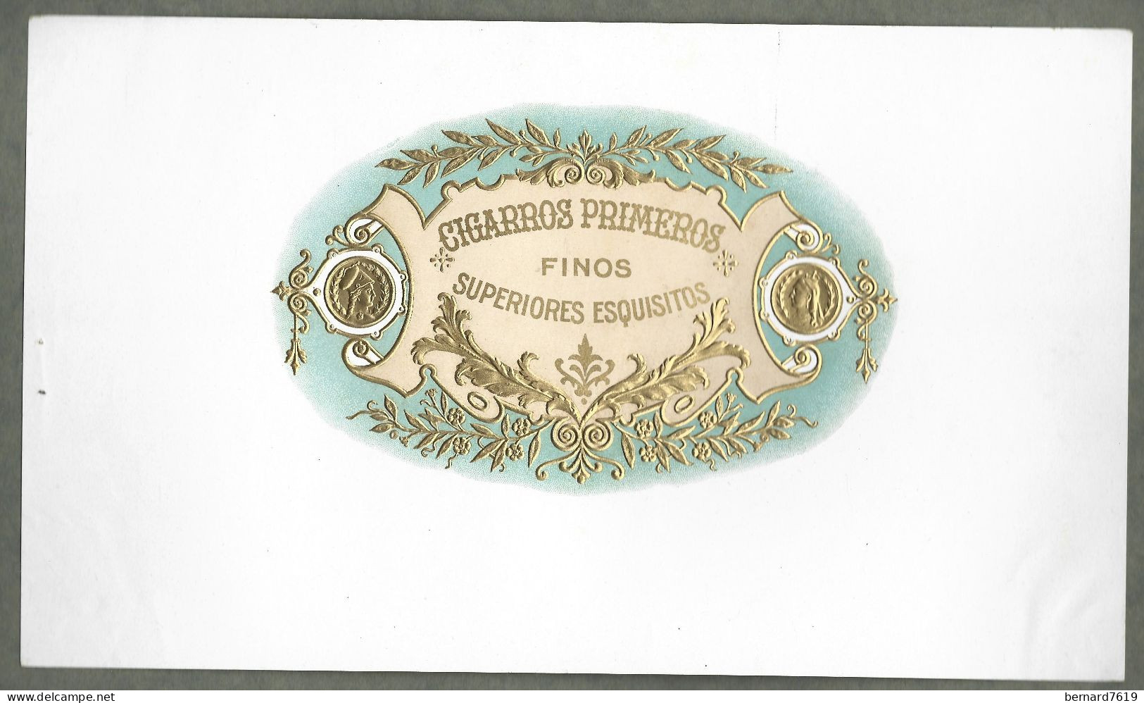 Publicite   Cigare  - Tabac - Cigarros Primeros Esquit  -  Vers 1880 -1900 - Format 15 Sur 26 Cms Environs - Avec Relief - Otros & Sin Clasificación