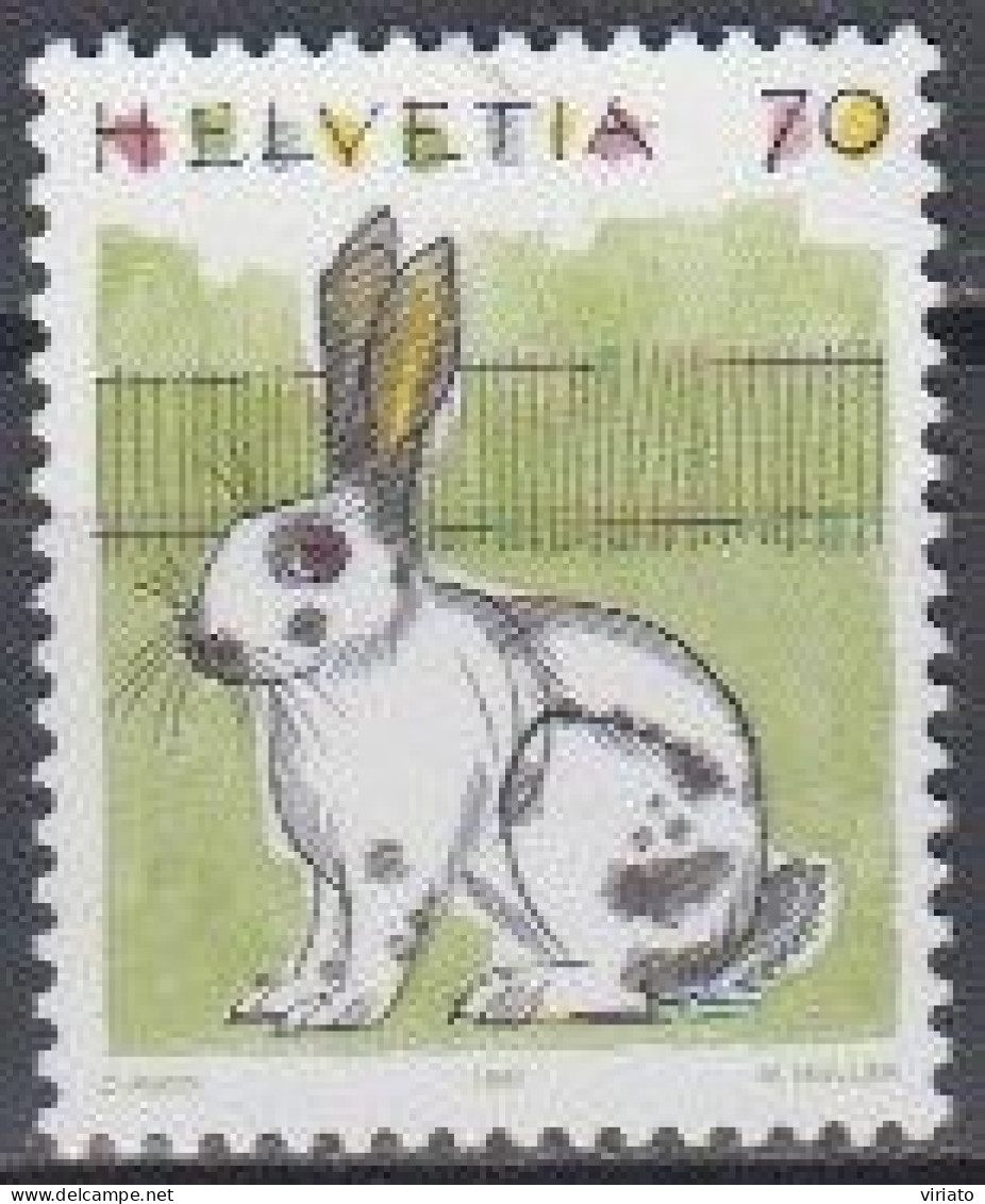 Switzerland 1991 (MNH) - Michel 1436A - Domestic Rabbit (Oryctolagus Cuniculus Domesticus) - Conejos