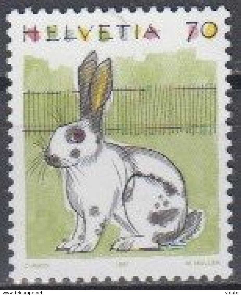 Switzerland 1991 (MNH) - Michel 1436A - Domestic Rabbit (Oryctolagus Cuniculus Domesticus) - Rabbits