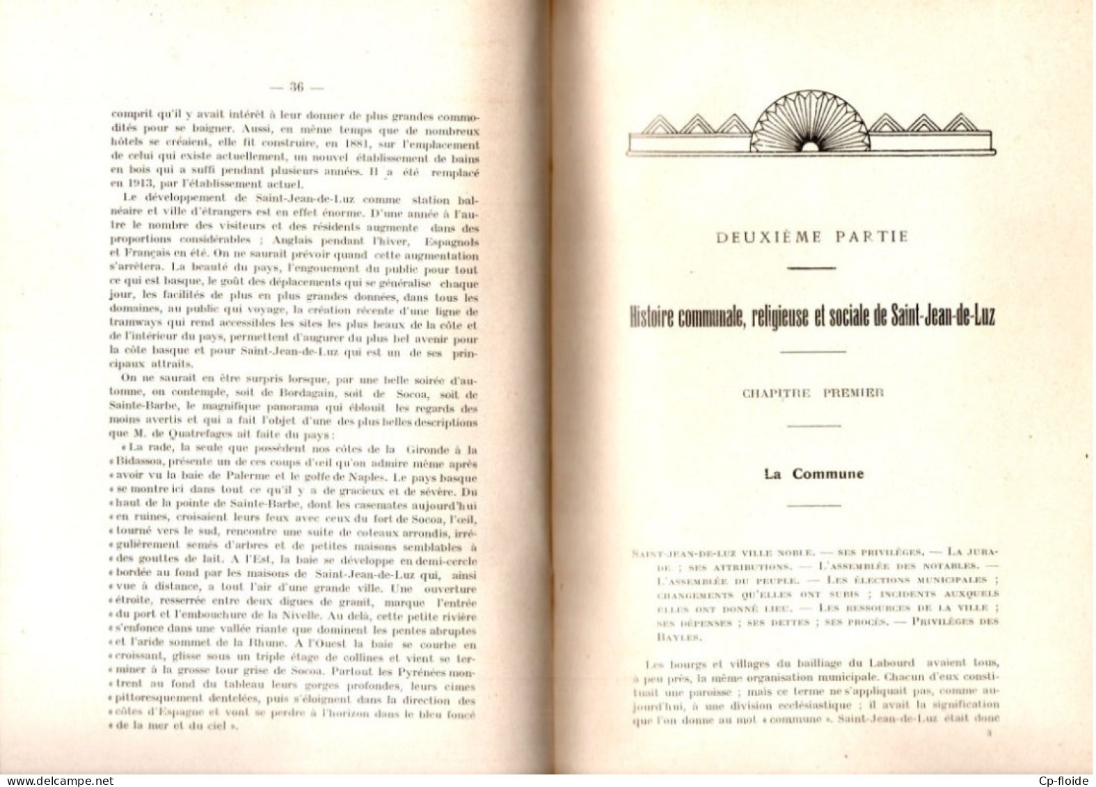 LIVRE . PAYS BASQUE . " SAINT-JEAN-DE-LUZ DES ORIGINES A NOS JOURS " . JOSEPH NOGARET - Réf. N°256L - - Pays Basque