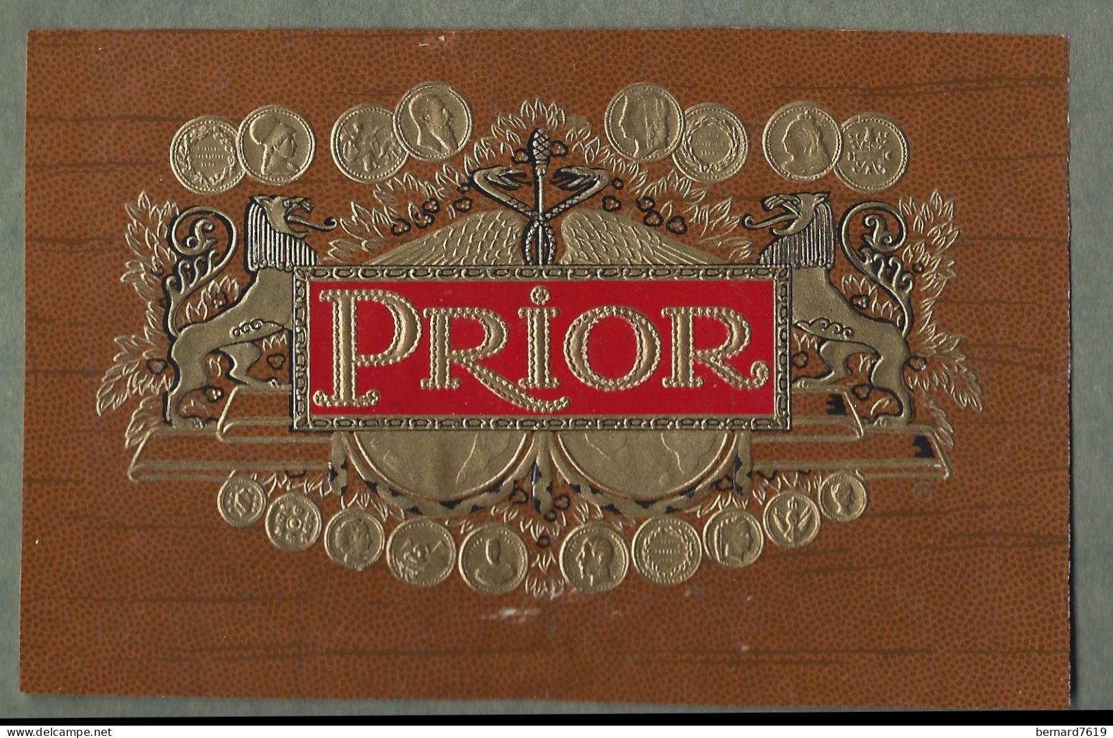 Publicite   Cigare - Tabac  -  Prior   -  Vers 1880 -1900 - Avec Relief - Other & Unclassified