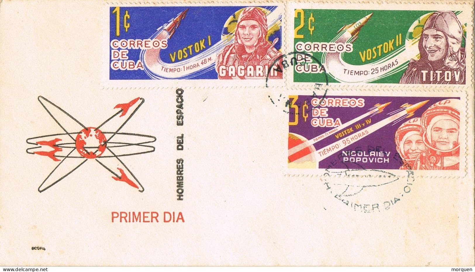 53326. Carta F.D.C. LA HABANA (Cuba) 1970. SPACE, Heroes Del Espacio, Astronautas Rusos VOSTOK I-II-III-IV - FDC