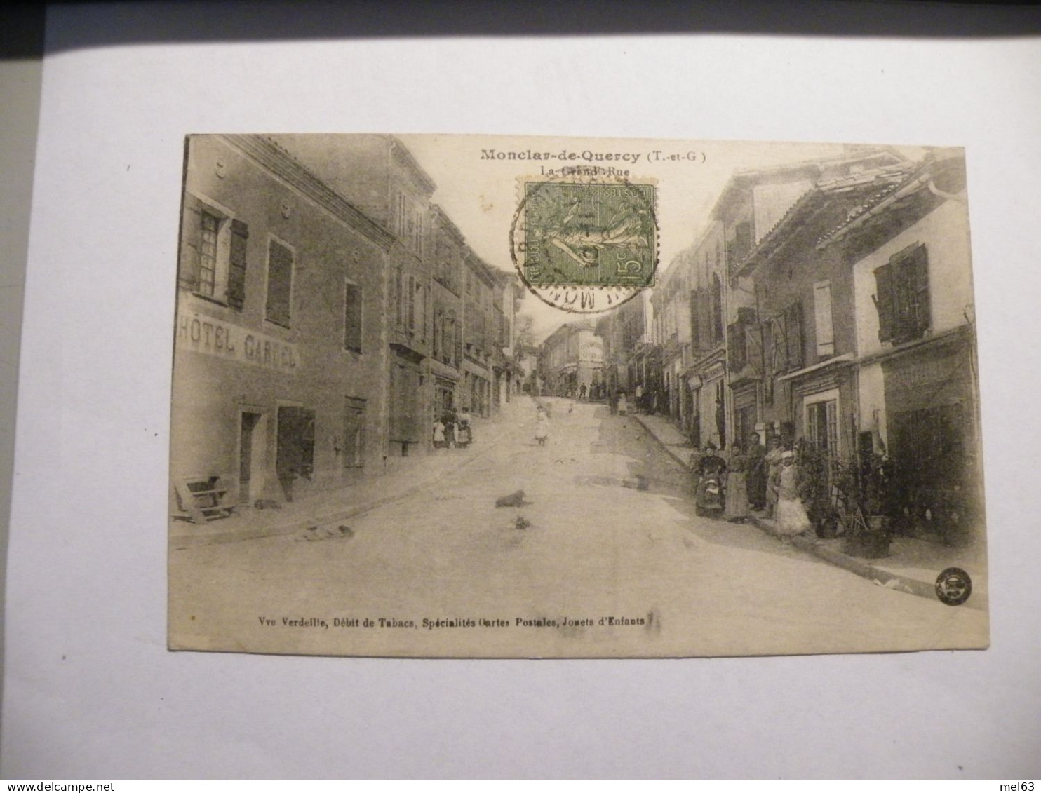 A538 . CPA. 82. MONCLAR De QUERCY. (Tarn Et Garonne). La Grand'Rue. Beau Plan Animé. écrite & Voyagée 1918 - Montclar De Quercy