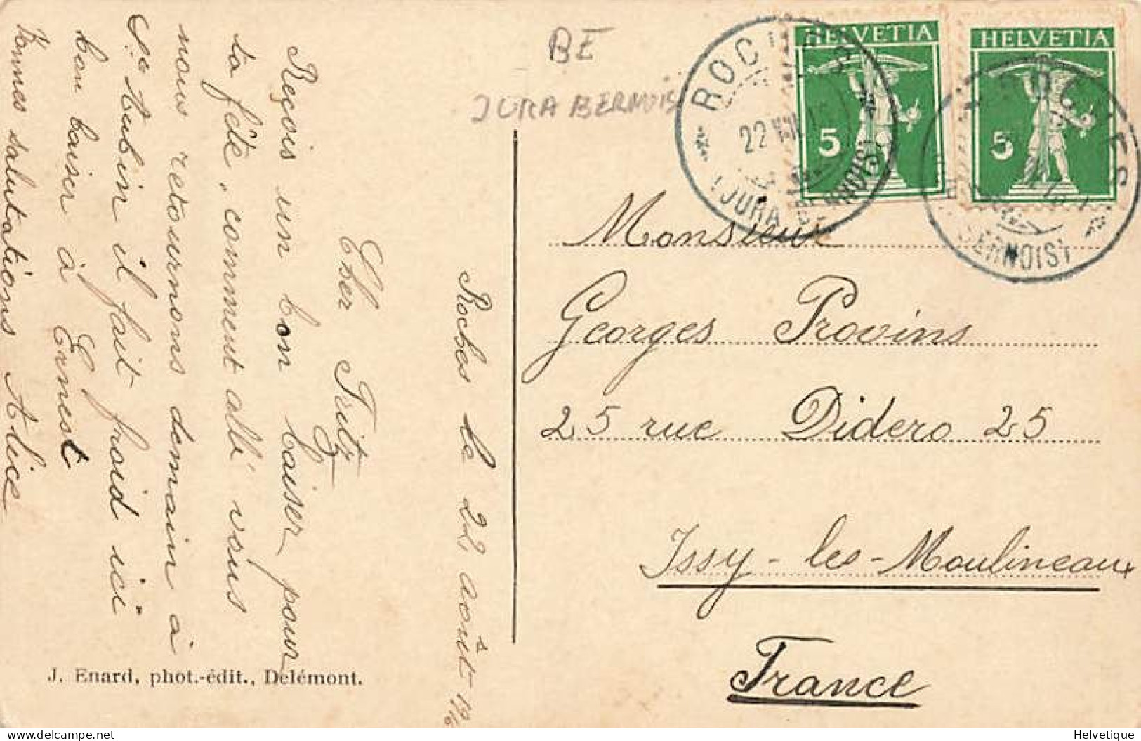 Roches Berne 1915 - Roches