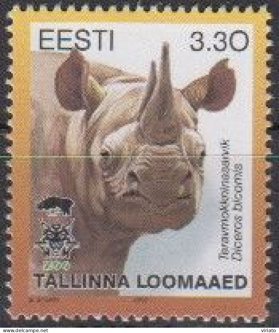 Eesti 1197 (Mi 298) - Black Rhinoceros (Diceros Bicornis) - Rinocerontes