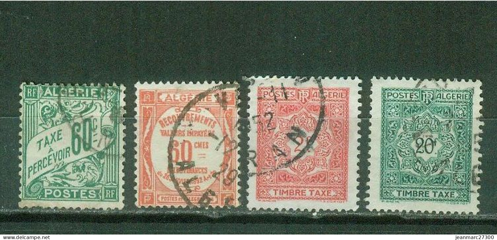 FC ALG25 - Algérie YT N° 8 18 39 45 Oblitérés - Timbres-taxe