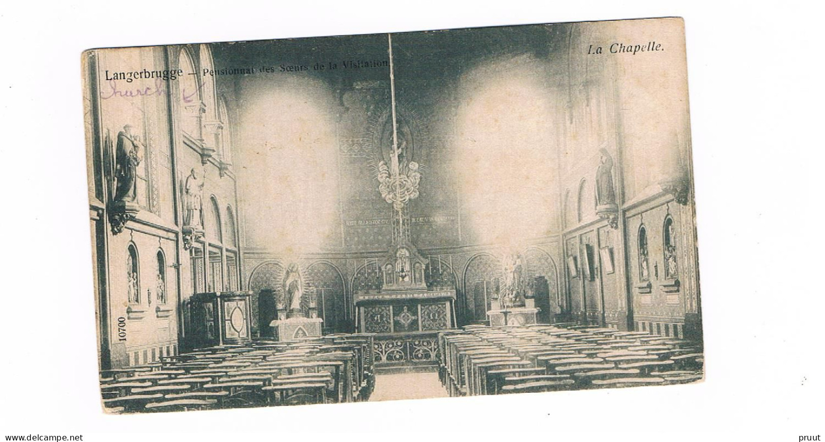 Langerbrugge, - Pensionnat Des Soeurs De La Visitation - Chapelle Zeldzame Uitgave - Evergem