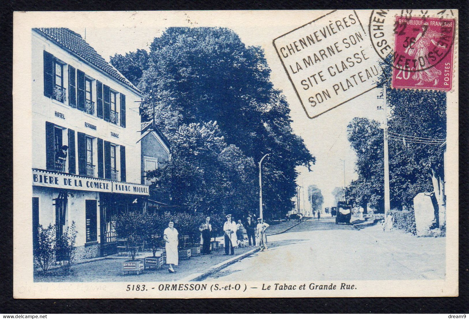 94 ORMESSON - Le Tabac Et Grande Rue - Ormesson Sur Marne