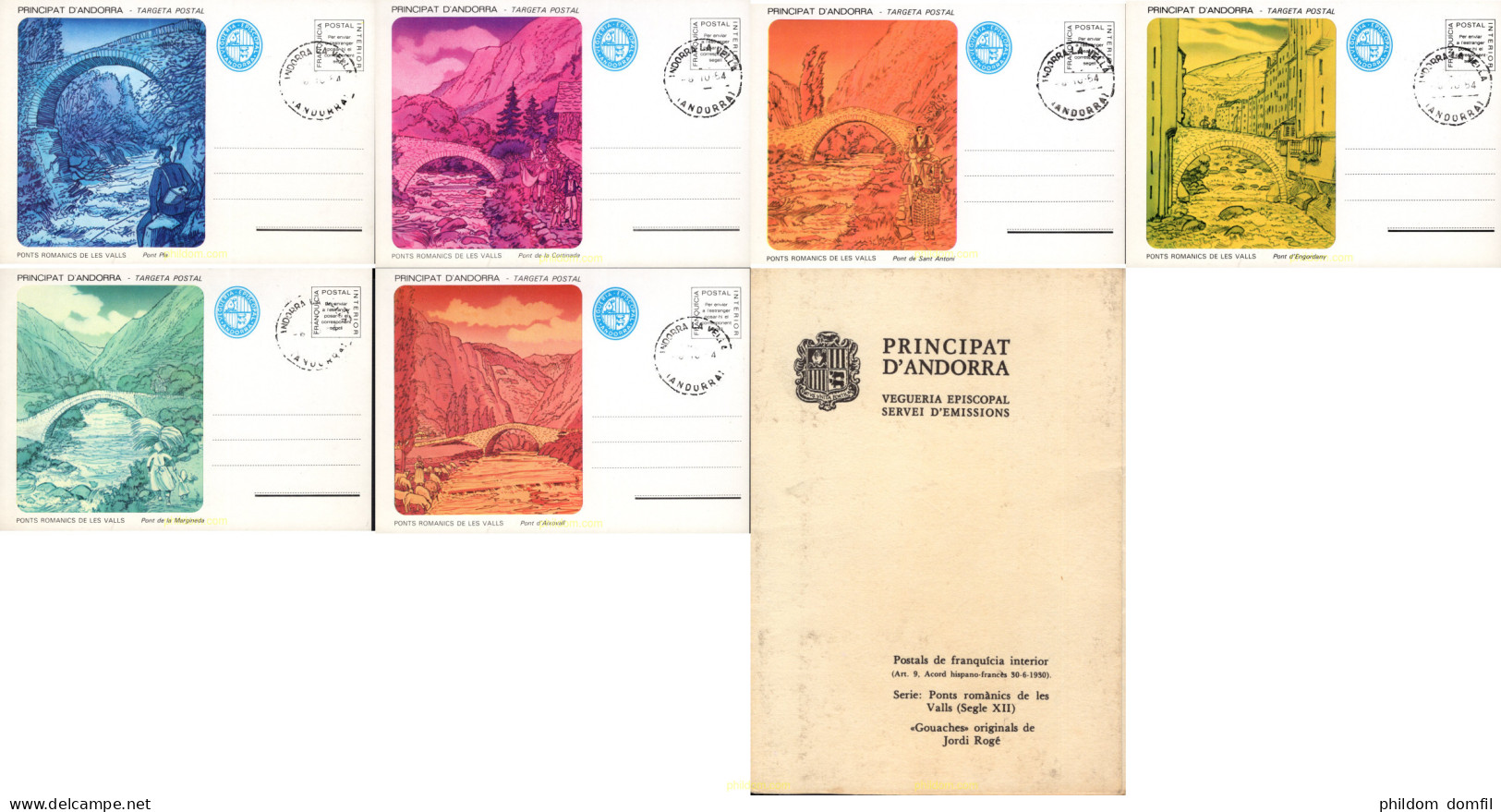 690503 MNH ANDORRA. Vegueria 1984 PUENTES ROMANICOS DE LOS VALLES DE ANDORRA - Vicariato Episcopale