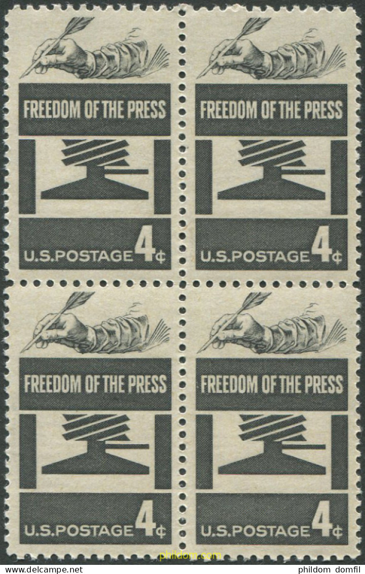 689829 MNH ESTADOS UNIDOS 1958 50 ANIVERSARIO DE LA ESCUELA DE PERIDIOSTAS DE MISSOURI. LIBERTAD DE PRENSA - Unused Stamps