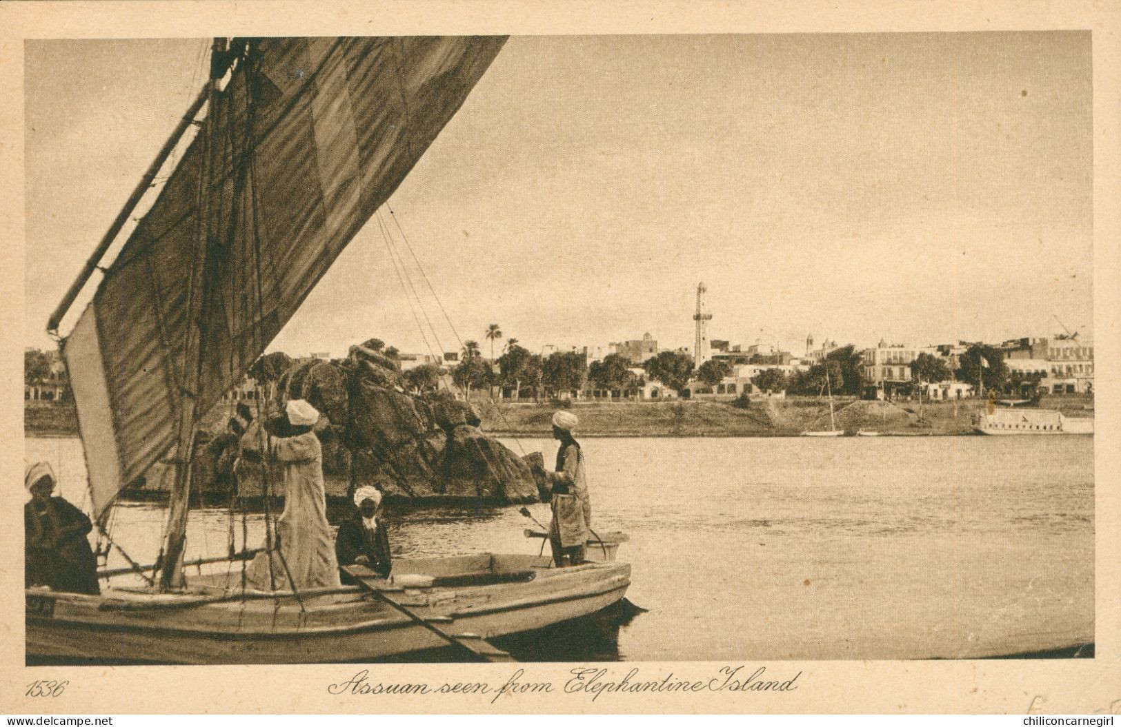 * 2 Cp - EGYPT - ASSUAN - ASSOUAN - Seen From Elephantine Island - Philae Before The Inundation - Edit. LEHNERT LANDROCK - Assouan