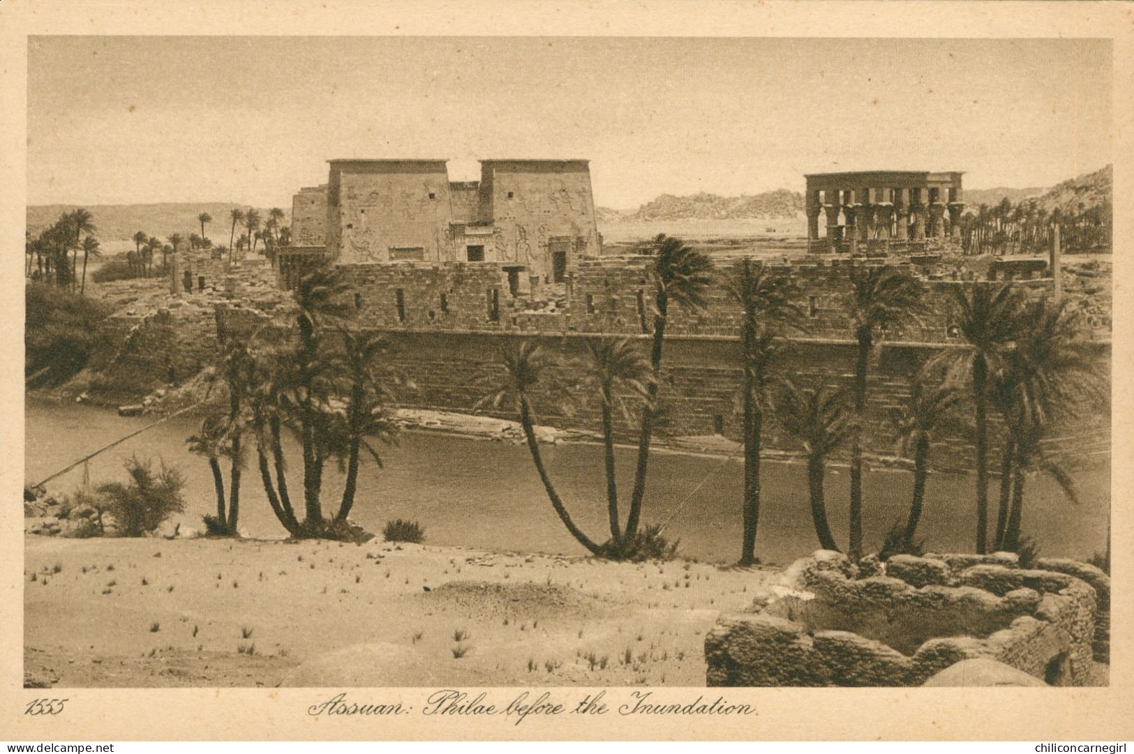 * 2 Cp - EGYPT - ASSUAN - ASSOUAN - Seen From Elephantine Island - Philae Before The Inundation - Edit. LEHNERT LANDROCK - Aswan