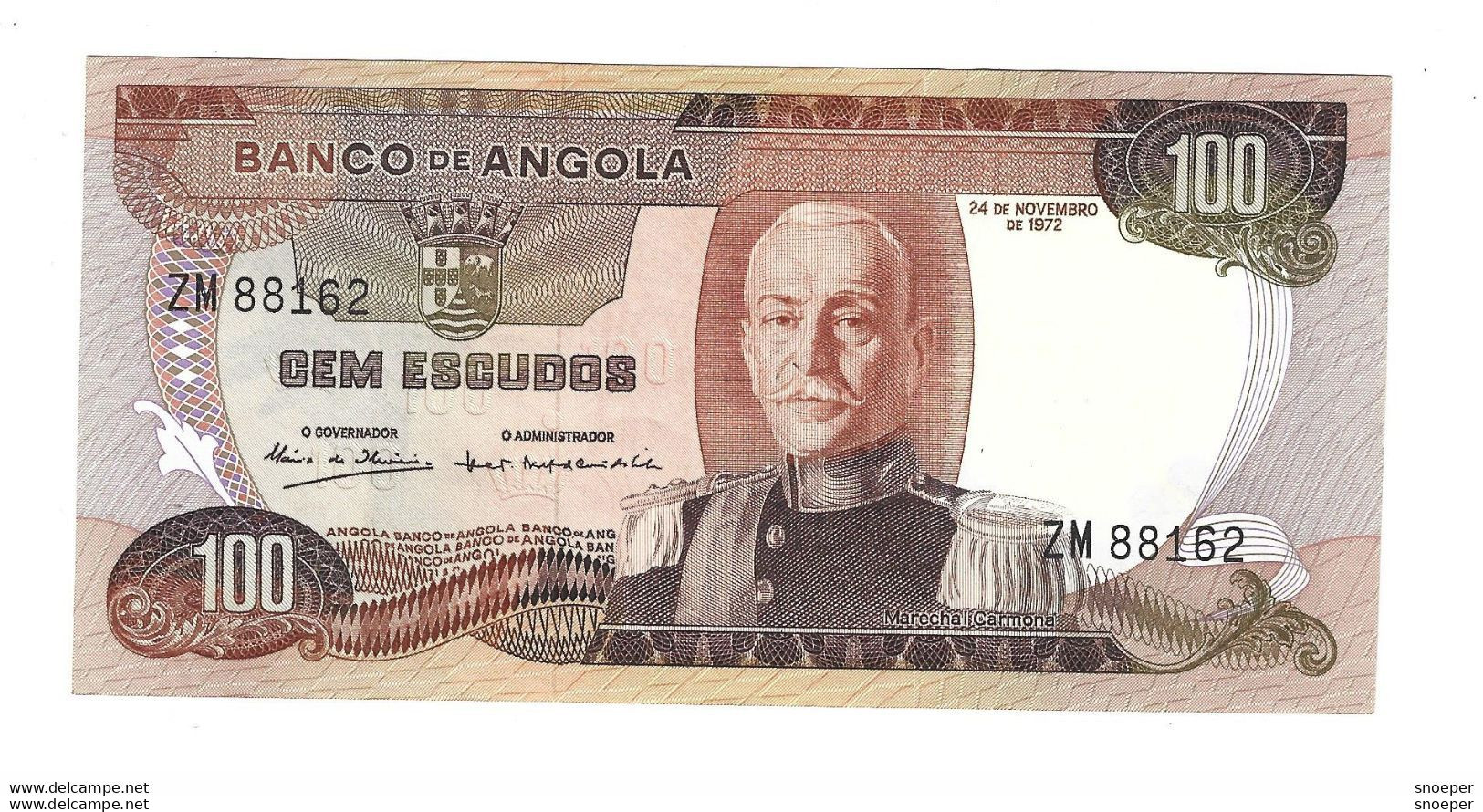 Angola 100 Escudos  1972  101  Unc - Angola