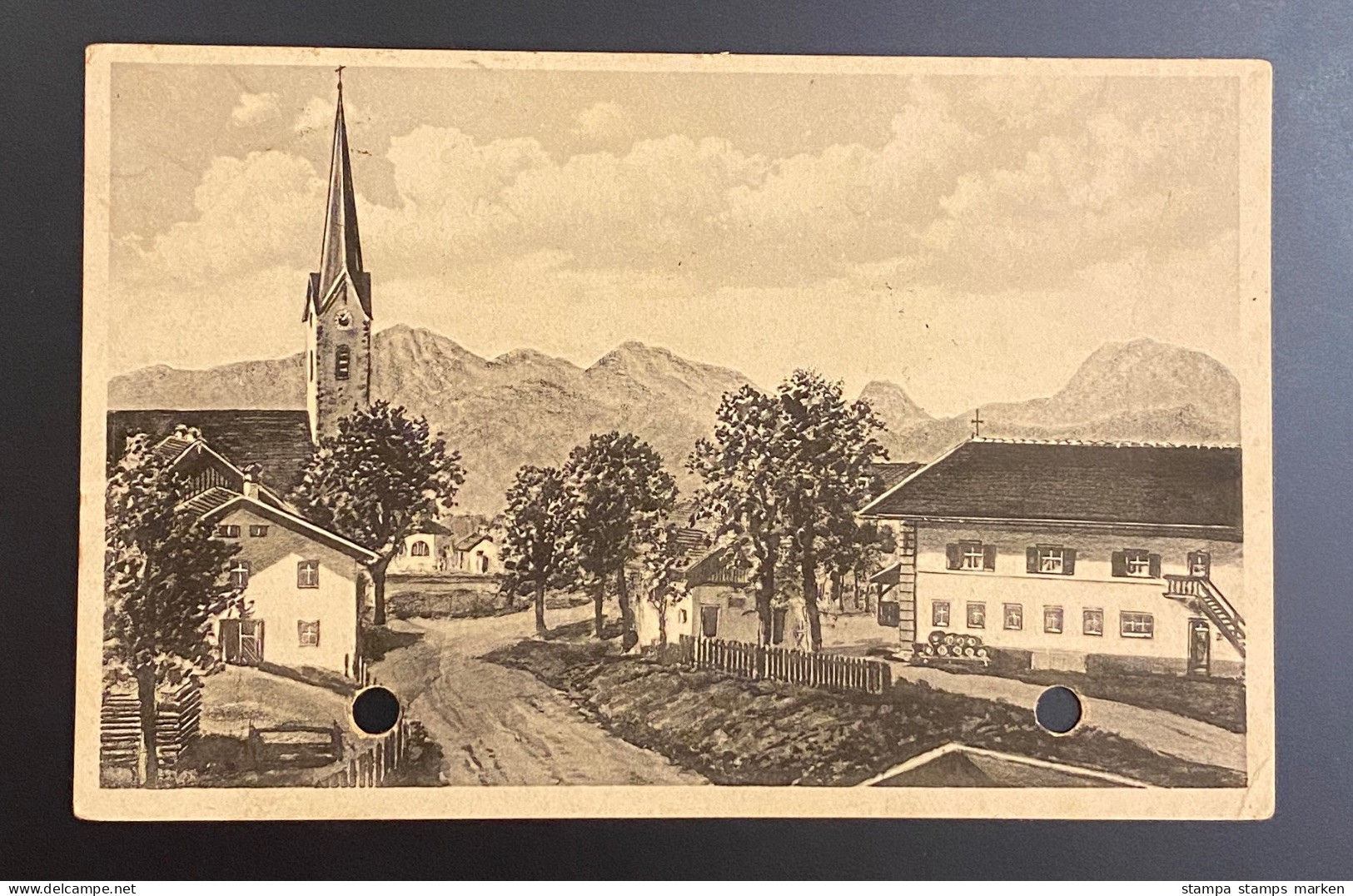 AK Gasthaus Antretter Stephanskirche Am SIMSSEE Mit Bahnpoststempel München - Salzburg 1943 - Laa An Der Thaya