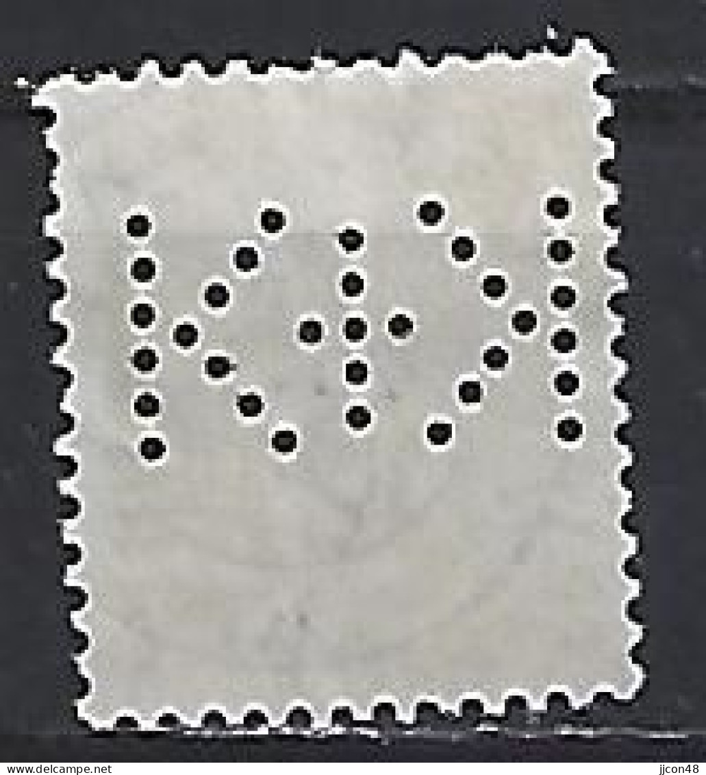Denmark 1952  Wavy Lines (o) Mi.332 (perfin K+K) - Used Stamps