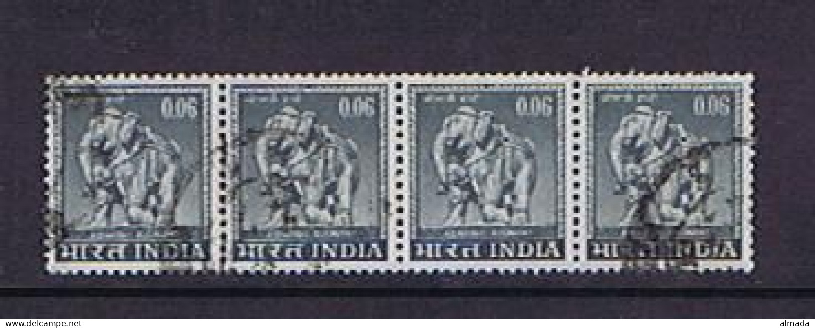 Indien 1966: 4x Michel 391 Used, Gestempelt - Gebruikt
