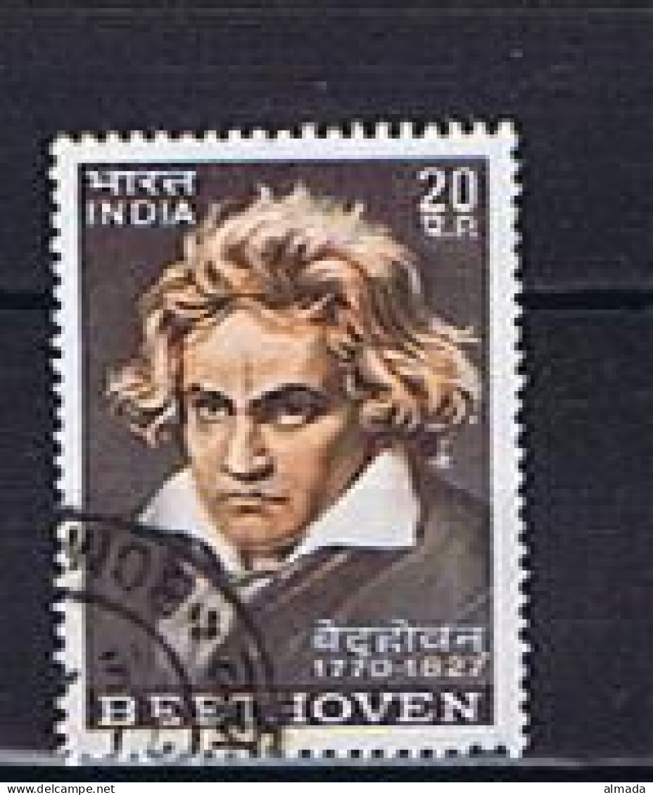 Indien 1970: Michel 513 Beethoven Used, Gestempelt - Gebraucht