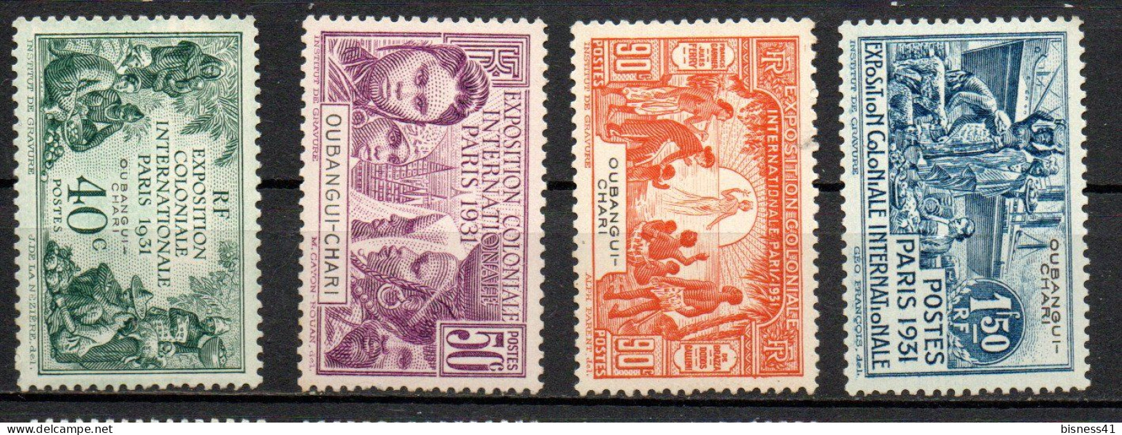 Col40 Colonie Oubangui Chari 1931 Expo Coloniale N° 84 à 87 Neuf XX MNH Luxe Cote : 52,00€ - Nuevos